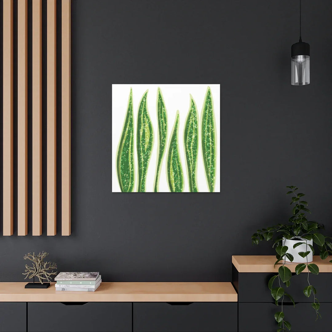 Snake Plant Canvas | Botanical Canvas Decor - Matte Finish Artwork for Living Room - Laura Christine Photography & Design