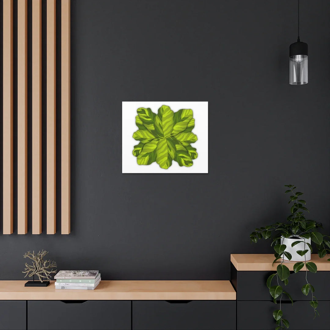 Calathea Yellow Fusion Canvas – Botanical Canvas Print With Unique Leaf Pattern Art - Laura Christine Photography & Design