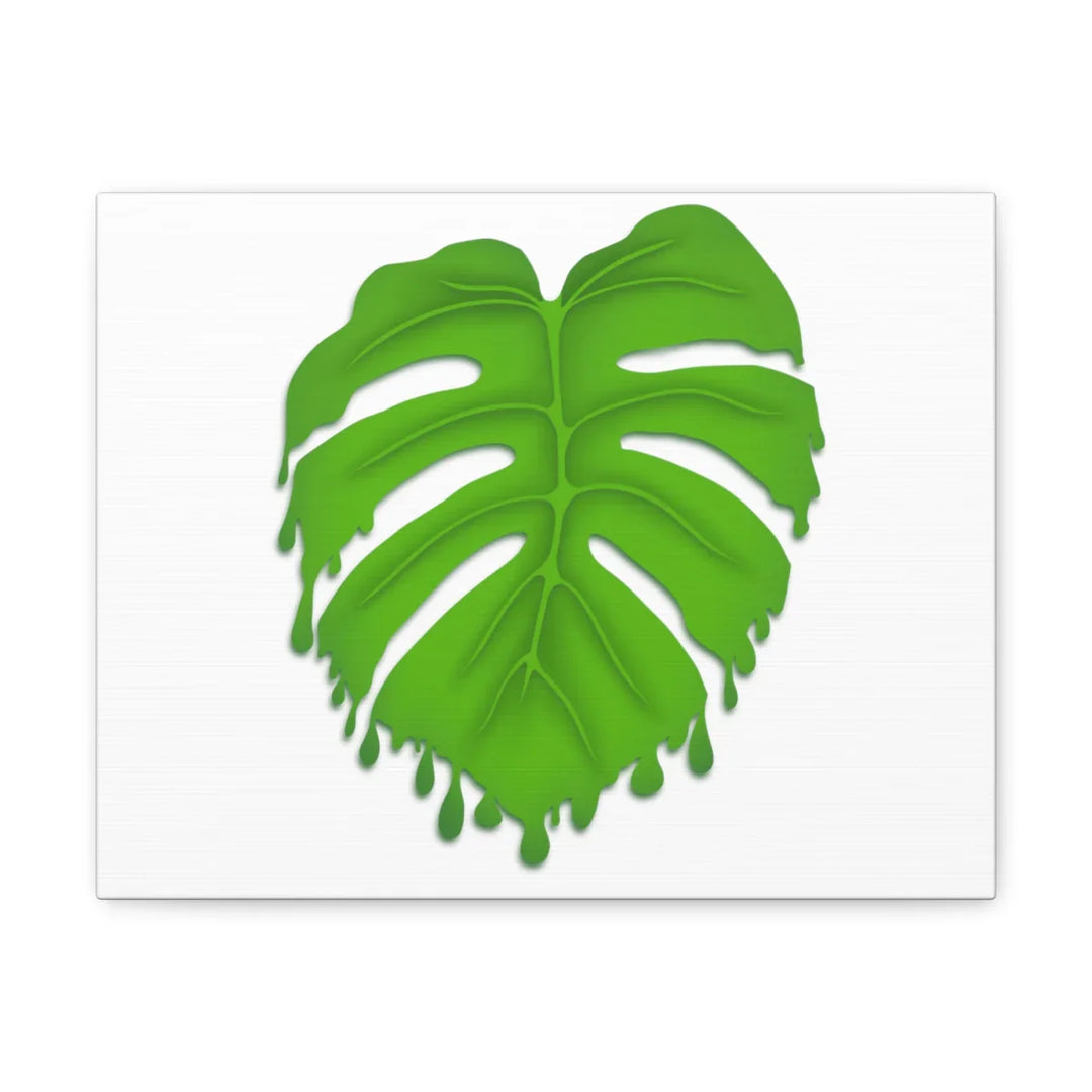 Melting Monstera Canvas | Large Botanical Canvas Art Print With Matte Finish