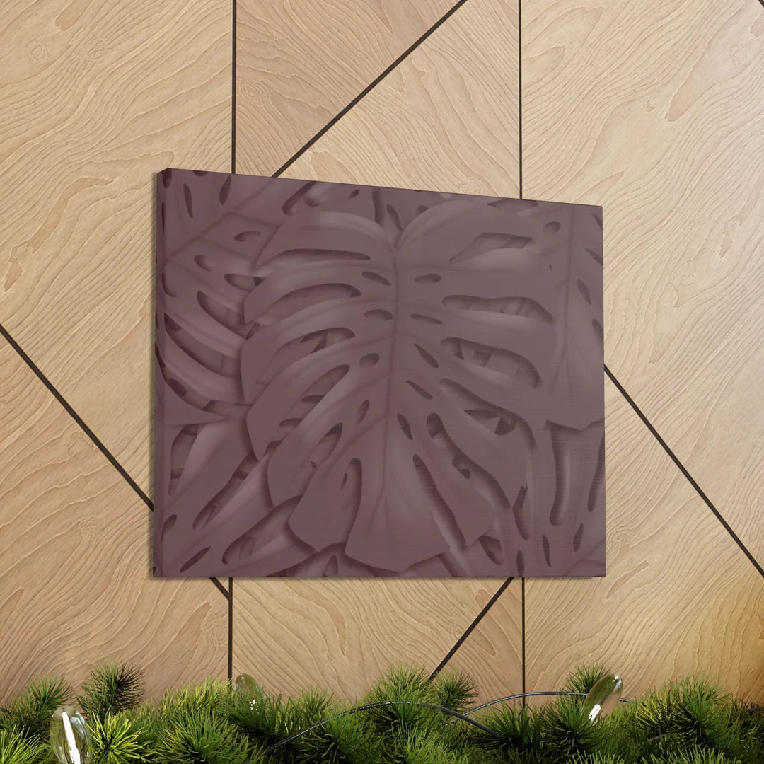 Monstera Canvas Art | Durable Matte Finish Canvas Art Print with Natural Leaf Hole Decor