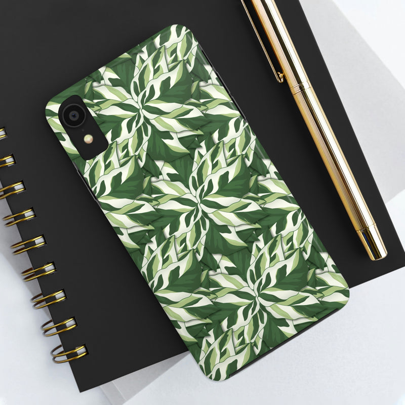 Calathea White Fusion Phone Case, Phone Case, Printify, Accessories, Android, Calathea, Gift, Glossy, House Plant, Illustration, Indoor Plant, Iphone, iPhone Cases, Matte, Mobile, Phone accessory, Phone Case, Phone Cases, Plant, Prayer Plant, Protective Case, Samsung Cases, White Fusion, Laura Christine Photography & Design, laurachristinedesign.com