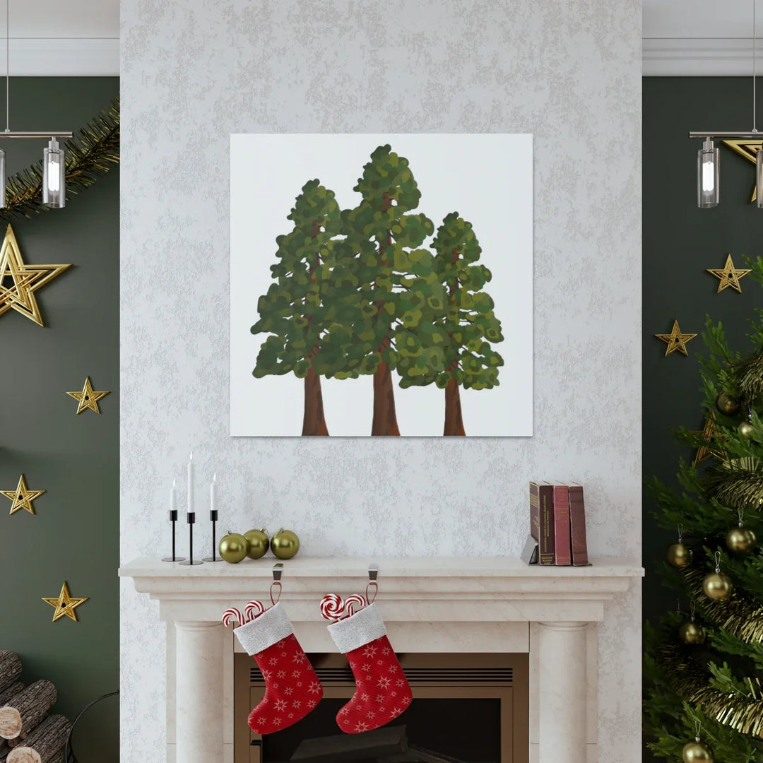 Coastal Redwoods Canvas - Stretched Cotton Canvas Art Print | Matte Finish Wall Hanging Artwork