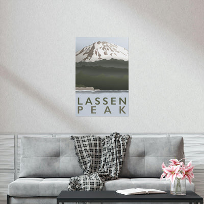 Lassen Peak Minimalist Print, Poster, Printify, Back to School, Home & Living, Indoor, Matte, Paper, Posters, Valentine's Day promotion, Laura Christine Photography & Design, laurachristinedesign.com