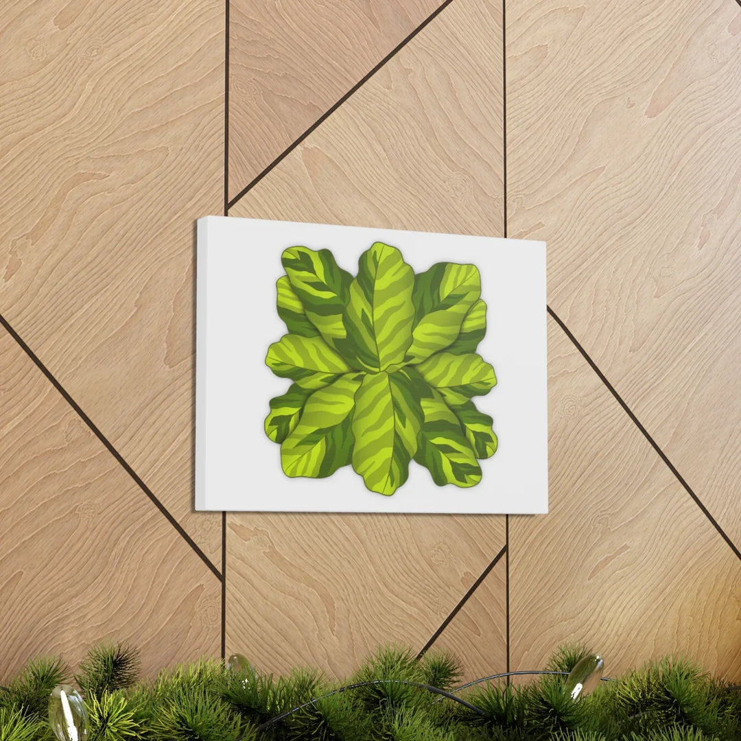 Calathea Yellow Fusion Canvas – Botanical Canvas Print With Unique Leaf Pattern Art - Laura Christine Photography & Design