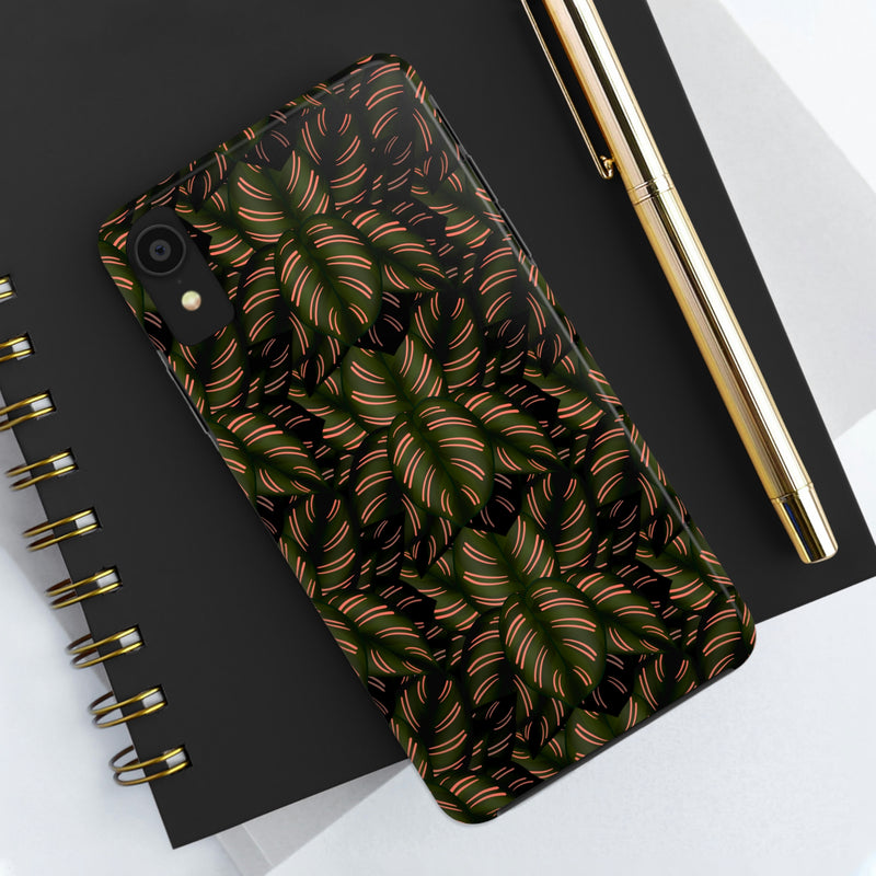 Calathea Pinstripe Phone Case, Phone Case, Printify, Accessories, Glossy, iPhone Cases, Matte, Phone accessory, Phone Cases, Samsung Cases, Laura Christine Photography & Design, laurachristinedesign.com