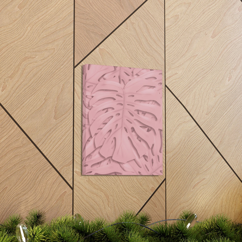 Soft Pink Monstera Canvas