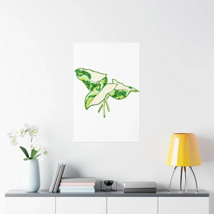 Marble Syngonium Print – Botanical Wall Art on Museum Grade Paper | Matte Finish Unframed - Laura Christine Photography & Design