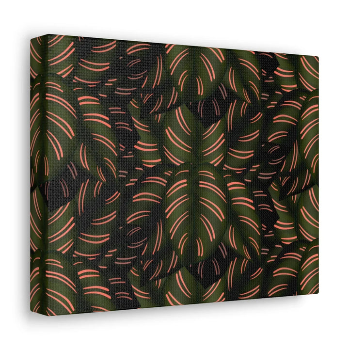 Calathea Pinstripe Canvas – Botanical Canvas Art Print | Matte Finish Wall Decor