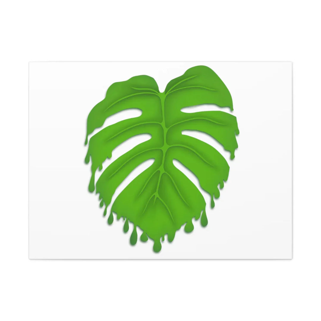 Melting Monstera Canvas | Large Botanical Canvas Art Print With Matte Finish