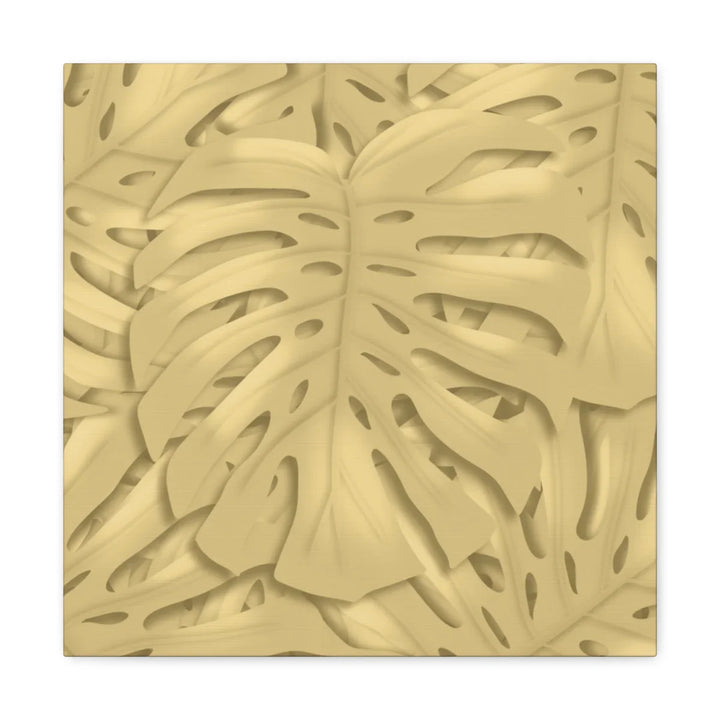 Golden Monstera Canvas - Indoor Wall Art | Durable Matte Finish Canvas Art Print