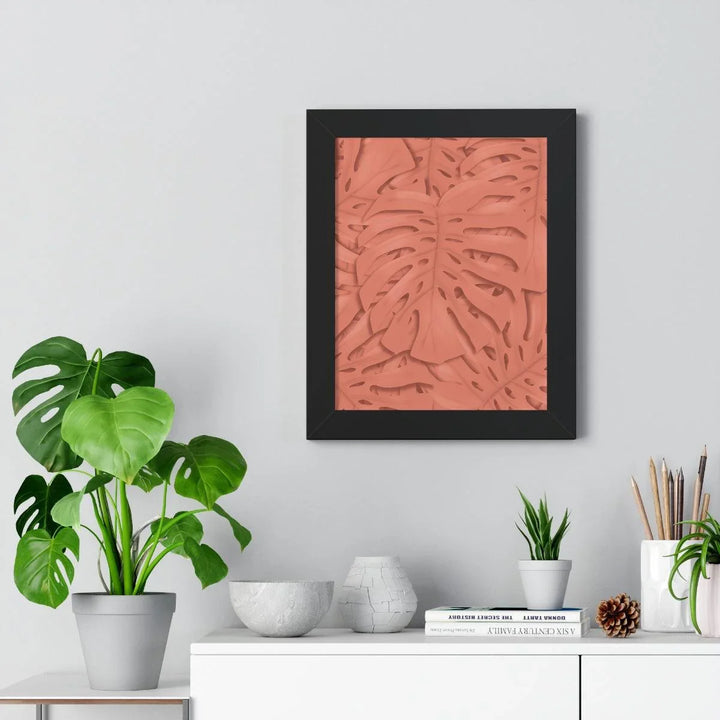 Coral Monstera Framed Print, Poster, Laura Christine Photography & Design, Framed, Home & Living, Indoor, Paper, Posters, Laura Christine Photography & Design, laurachristinedesign.com