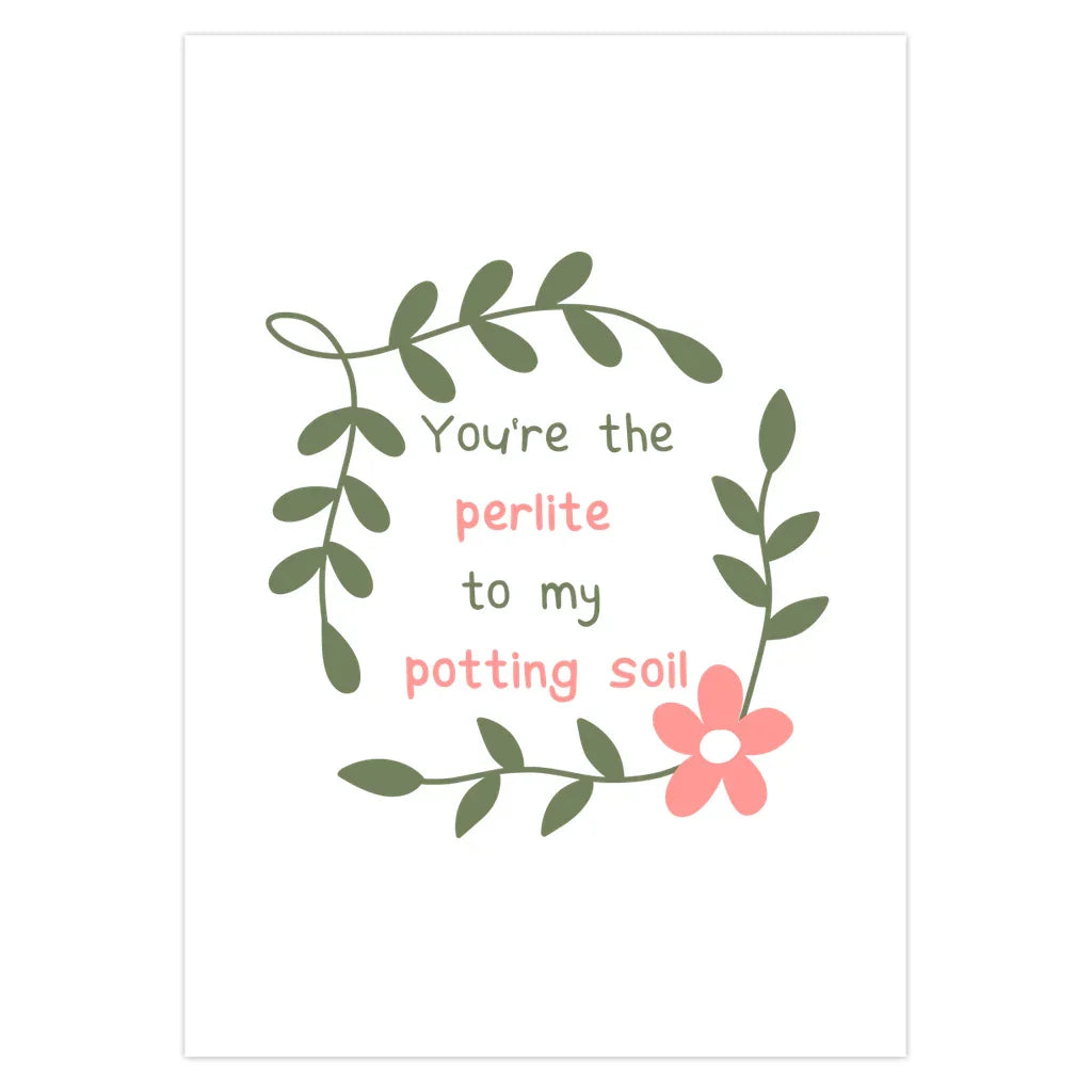 Valentines Day Card – Botanical Flower Vine Design With White Envelope Included