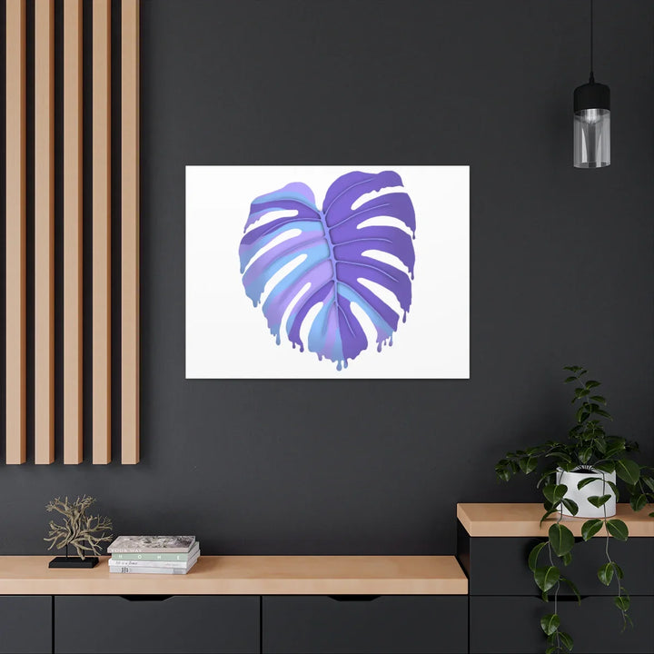 Purple Monstera Canvas - Modern Canvas Art Print | Botanical Wall Decor - Laura Christine Photography & Design