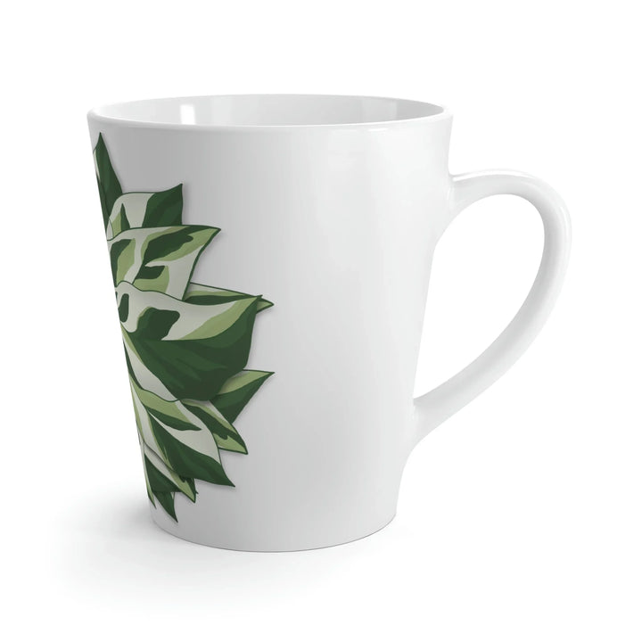 Calathea White Fusion Mug - 12 Oz Ceramic Coffee Mug With Glossy Finish - Laura Christine Photography & Design