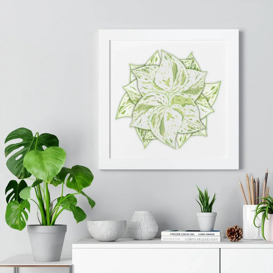 Snow Queen Pothos Framed Print, Poster, Laura Christine Photography & Design, Framed, Home & Living, Indoor, Paper, Posters, Laura Christine Photography & Design, laurachristinedesign.com