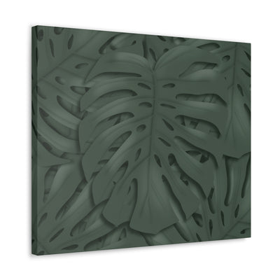 Deep Green Monstera Canvas