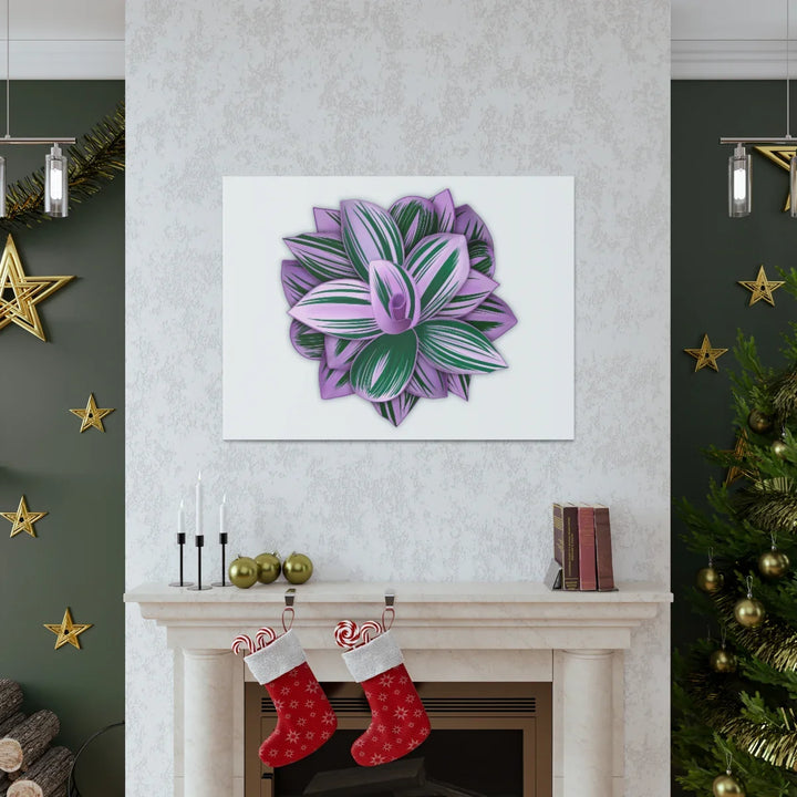 Tradescantia Nanouk Canvas – Botanical Canvas Art Print | Matte Finish Wall Decor - Laura Christine Photography & Design
