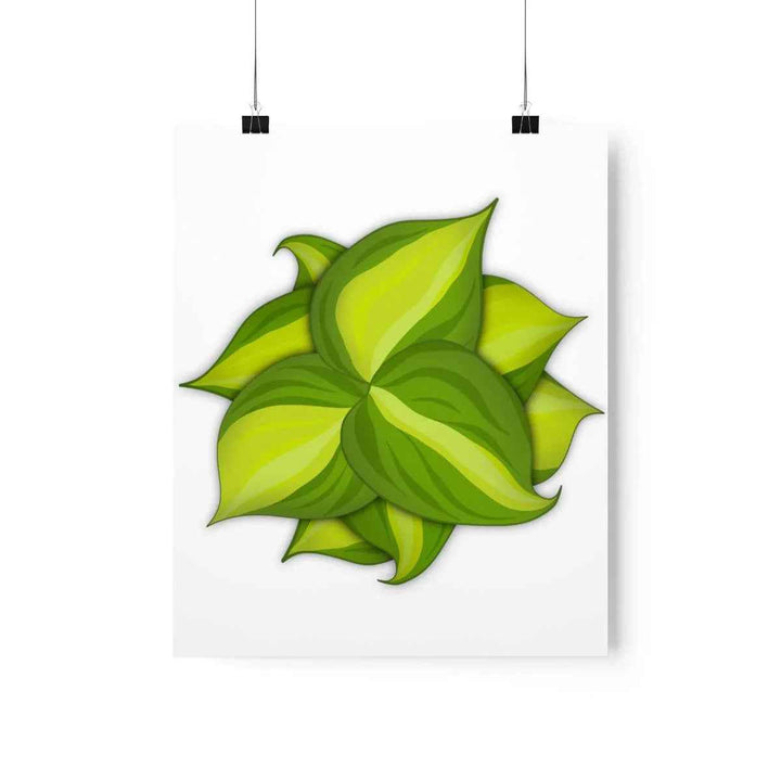 Philodendron Brasil Print – Botanical Wall Art on Museum Grade Paper Poster Unframed