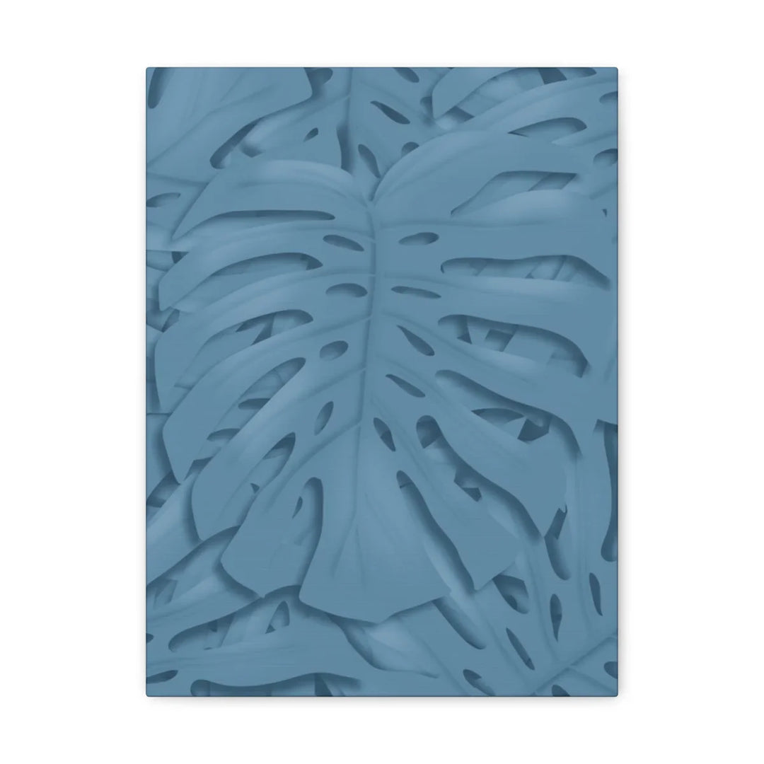 Monstera Canvas Art | Blue Monstera Print on Durable Matte Finish Canvas Art Print