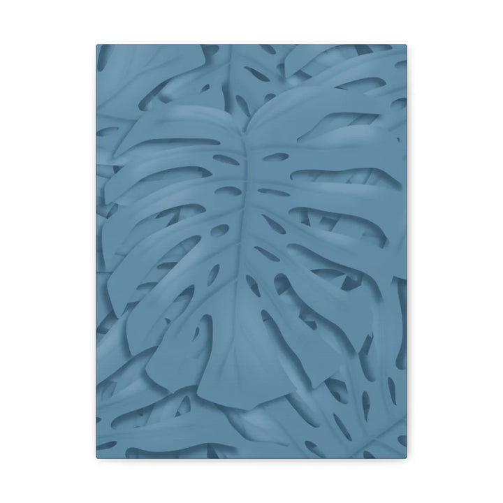 Monstera Canvas Art | Blue Monstera Print on Durable Matte Finish Canvas Art Print