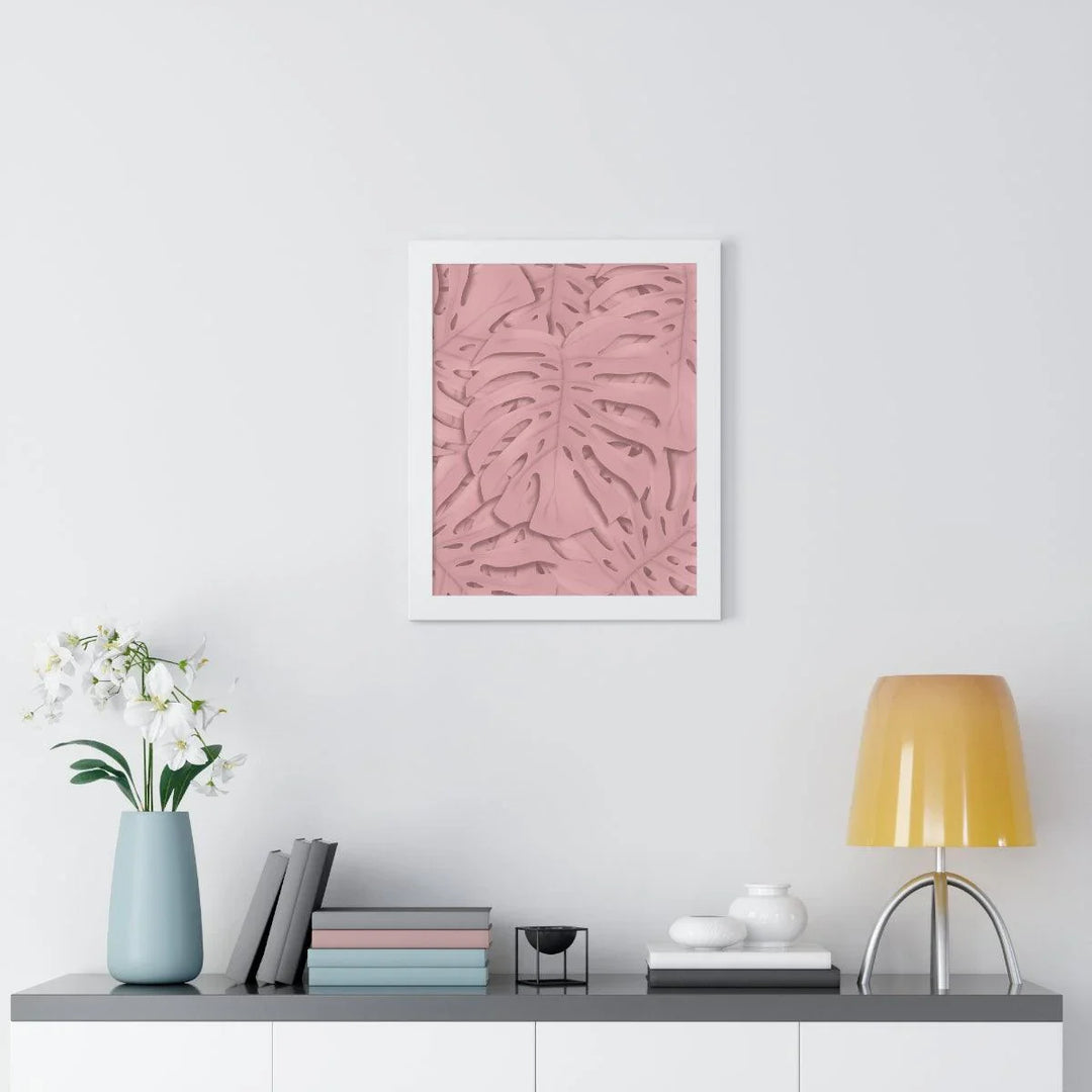 Soft Pink Monstera Framed Print, Poster, Laura Christine Photography & Design, Framed, Home & Living, Indoor, Paper, Posters, Laura Christine Photography & Design, laurachristinedesign.com