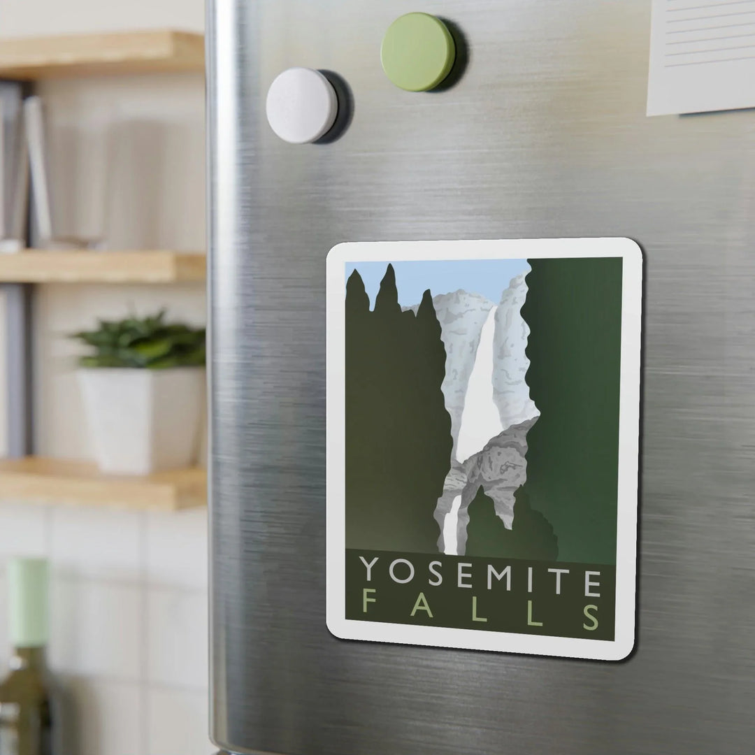 Yosemite Falls Minimalist Magnet, Home Decor, Printify, Home & Living, Magnets, Magnets & Stickers, Valentine's Day promotion, Laura Christine Photography & Design, laurachristinedesign.com
