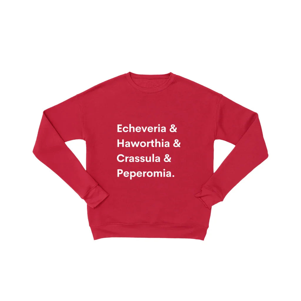 House Plant Sweatshirt - Cozy Cotton Blend Sweater With Botanical Print