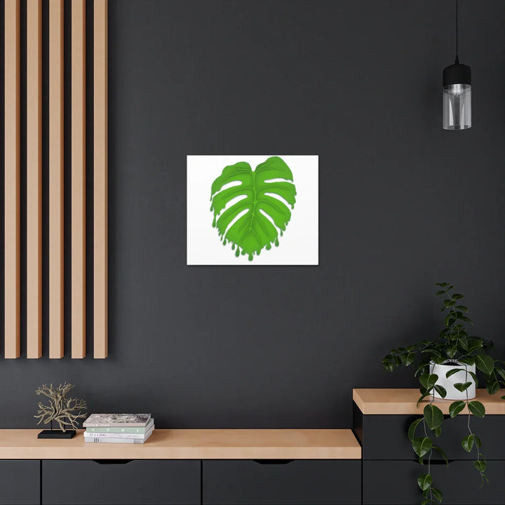 Melting Monstera Canvas | Large Botanical Canvas Art Print With Matte Finish