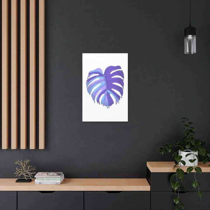 Purple Monstera Canvas - Modern Canvas Art Print | Botanical Wall Decor