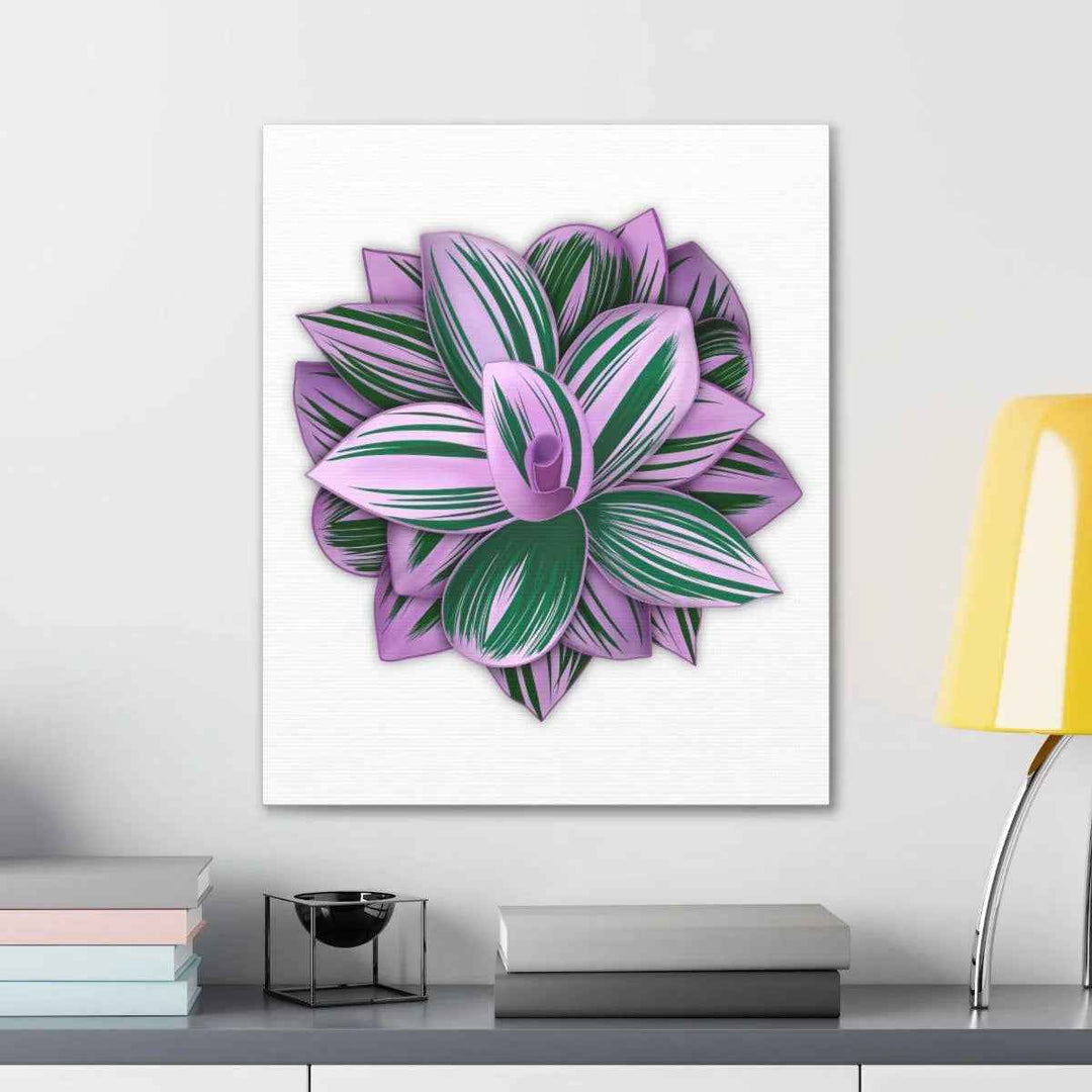 Tradescantia Nanouk Canvas – Botanical Canvas Art Print | Matte Finish Wall Decor