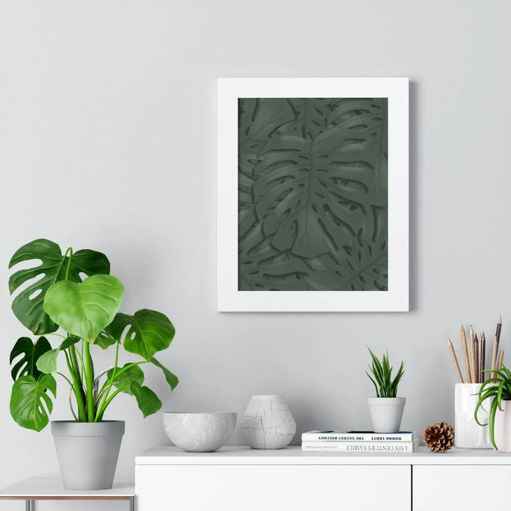 Deep Green Monstera Framed Print, Poster, Laura Christine Photography & Design, Framed, Home & Living, Indoor, Paper, Posters, Laura Christine Photography & Design, laurachristinedesign.com
