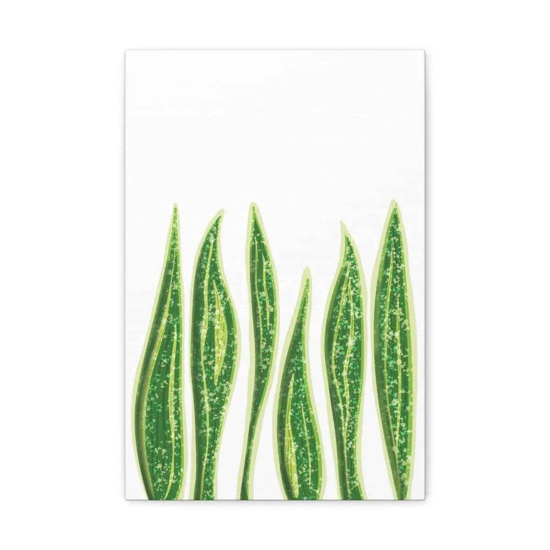 Snake Plant Canvas | Botanical Canvas Decor - Matte Finish Artwork for Living Room