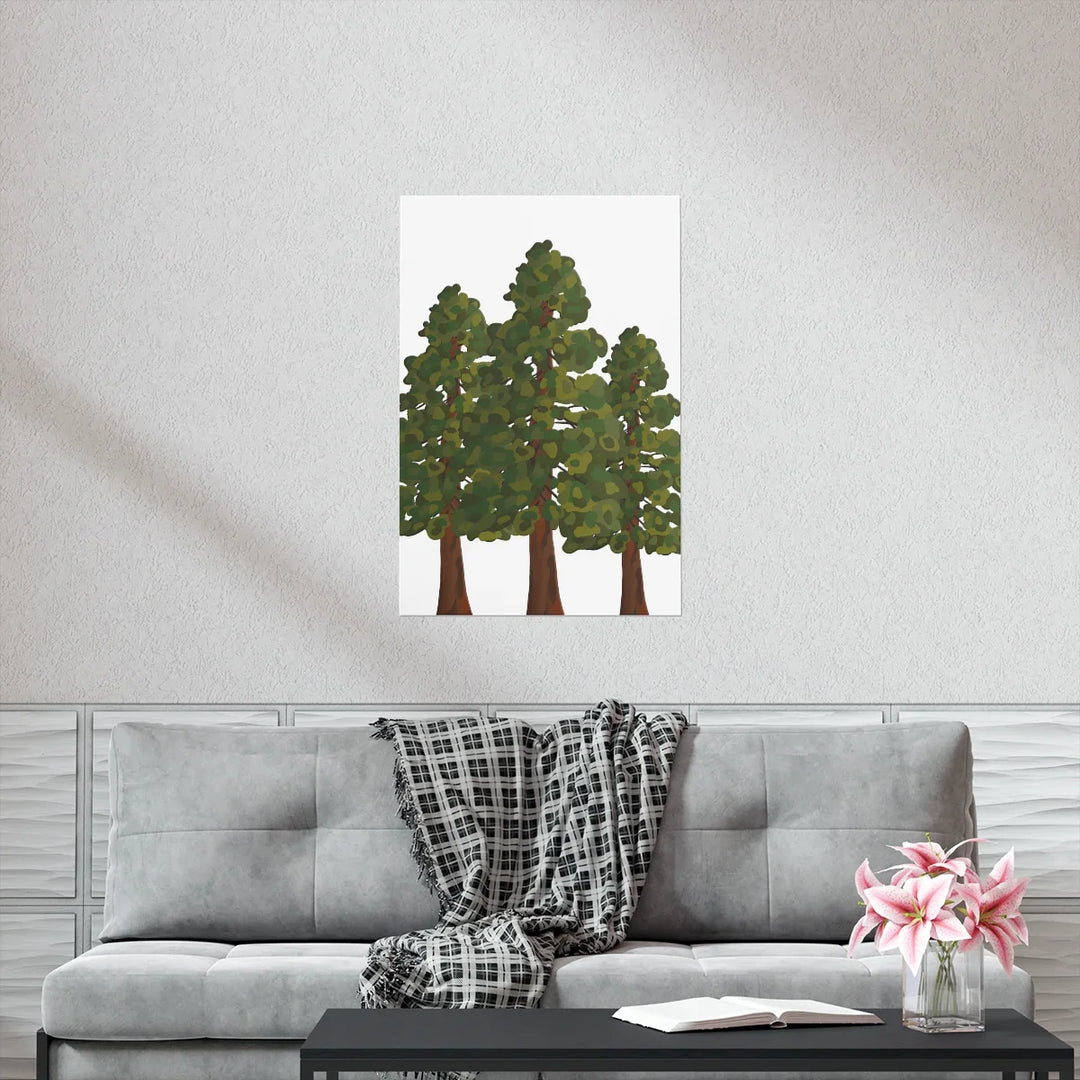 Coastal Redwoods Print – Museum-Grade Paper Poster | Archival Ink Artwork Unframed