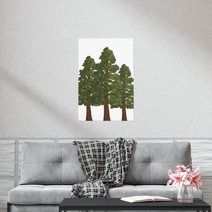 Coastal Redwoods Print – Museum-Grade Paper Poster | Archival Ink Artwork Unframed