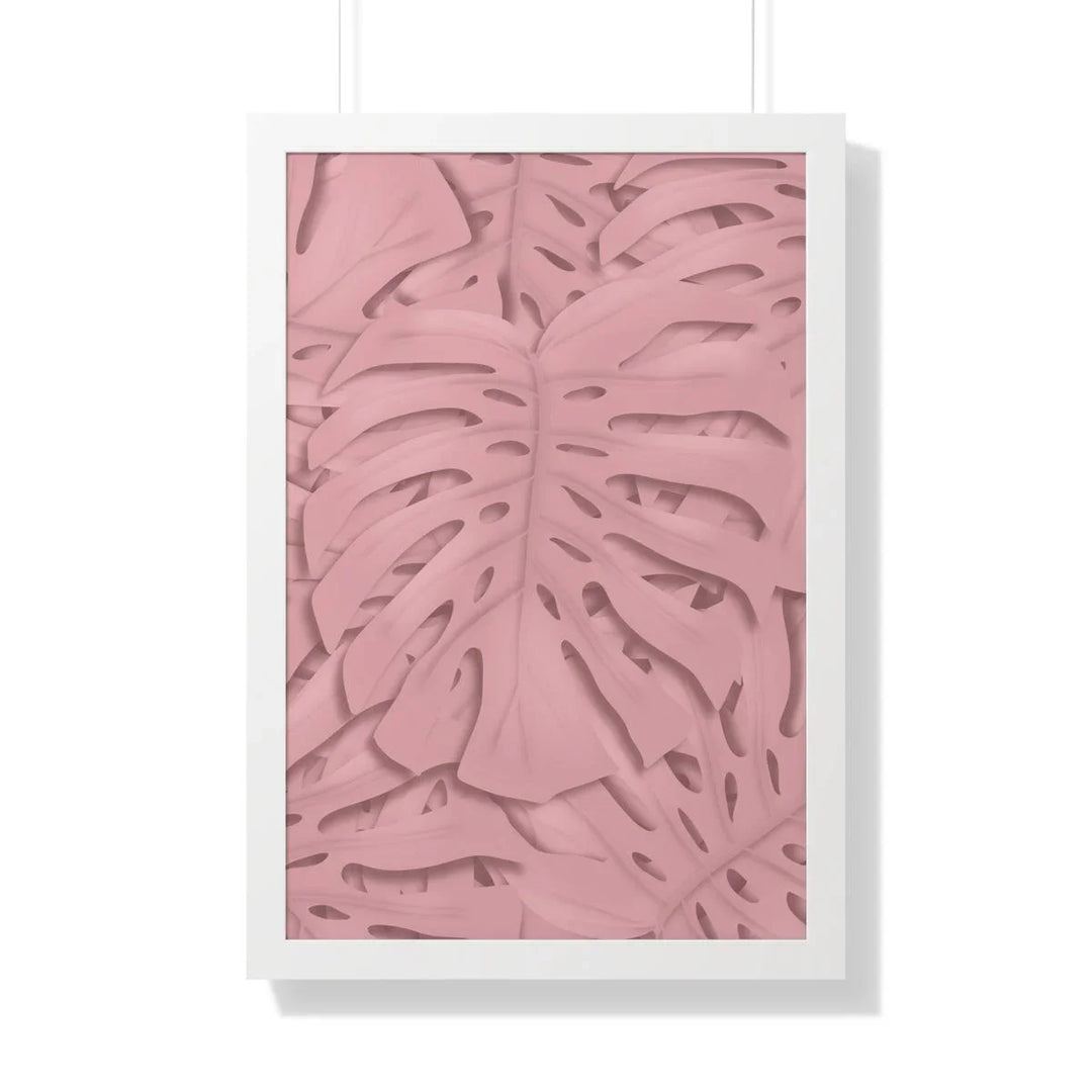 Soft Pink Monstera Framed Print, Poster, Laura Christine Photography & Design, Framed, Home & Living, Indoor, Paper, Posters, Laura Christine Photography & Design, laurachristinedesign.com