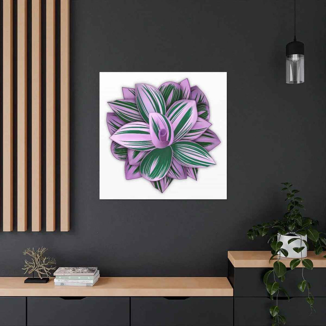 Tradescantia Nanouk Canvas – Botanical Canvas Art Print | Matte Finish Wall Decor