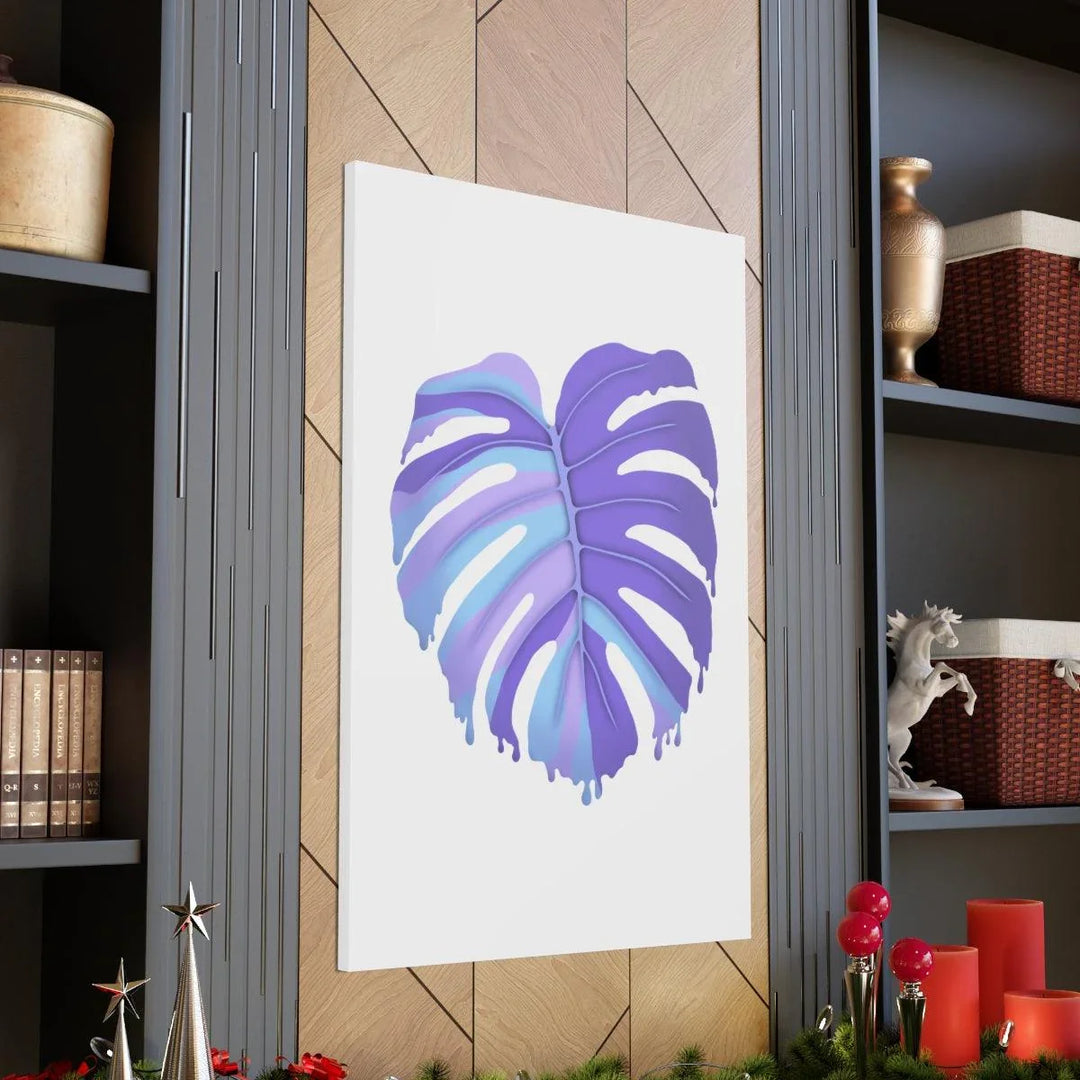Purple Monstera Canvas - Modern Canvas Art Print | Botanical Wall Decor - Laura Christine Photography & Design
