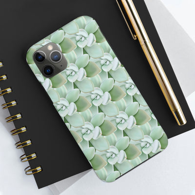 Pachyveria Haagei Succulent Pattern Phone Case, Phone Case, Printify, Accessories, Glossy, iPhone Cases, Matte, Phone accessory, Phone Cases, Samsung Cases, Laura Christine Photography & Design, laurachristinedesign.com