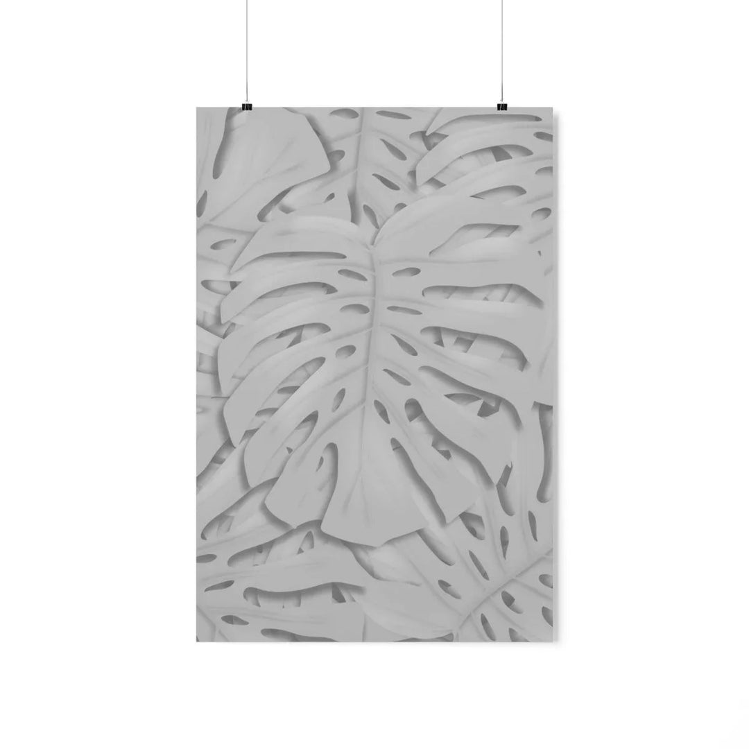 Soft Gray Monstera Print, Poster, Laura Christine Photography & Design, Back to School, Home & Living, Indoor, Matte, Paper, Posters, Valentine's Day promotion, Laura Christine Photography & Design, laurachristinedesign.com