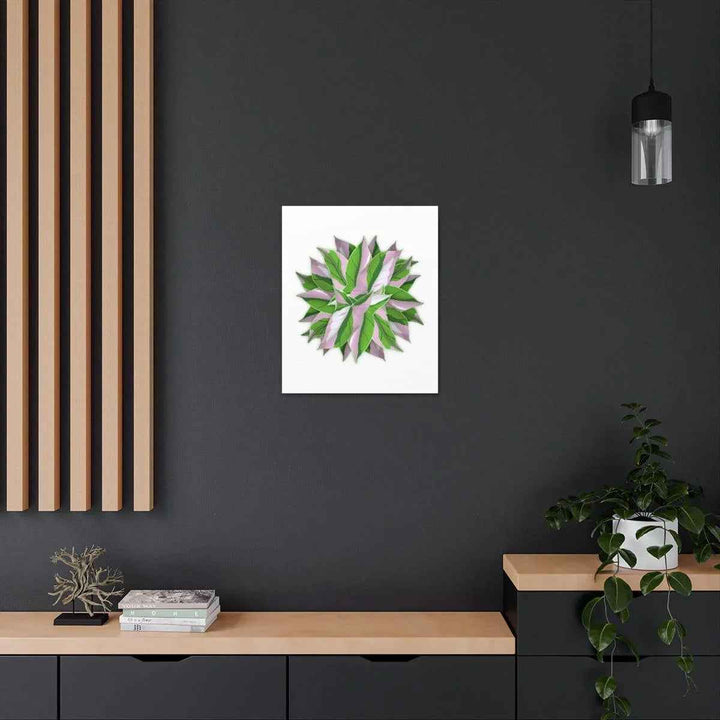 Tricolor Syngonium Canvas - Durable Canvas Art Print With Matte Finish & Botanical Design