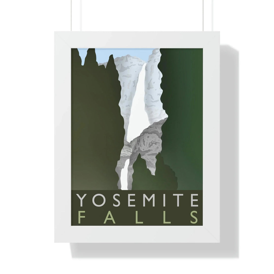 Yosemite Falls Minimalist Framed Print, Poster, Printify, Framed, Home & Living, Indoor, Paper, Posters, Laura Christine Photography & Design, laurachristinedesign.com