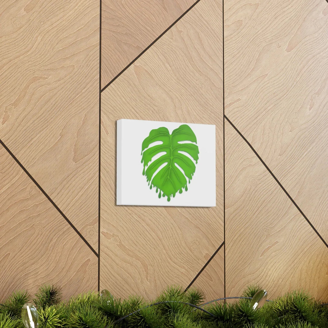 Melting Monstera Canvas | Large Botanical Canvas Art Print With Matte Finish