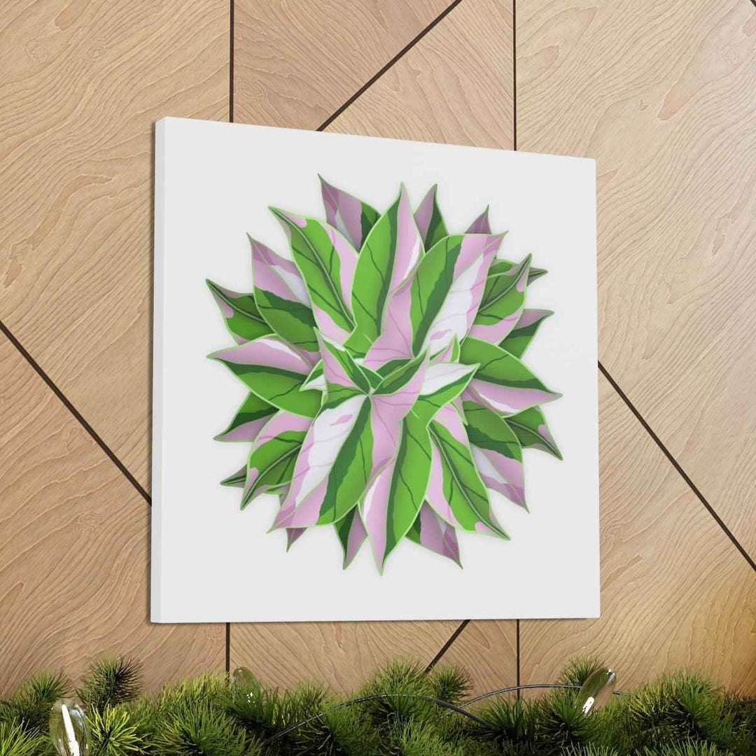 Tricolor Syngonium Canvas - Durable Canvas Art Print With Matte Finish & Botanical Design