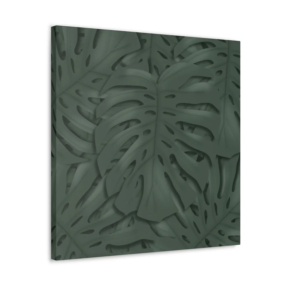 Monstera Canvas Art | Tropical Leaf Canvas Art Print - Matte Finish & Durable Cotton