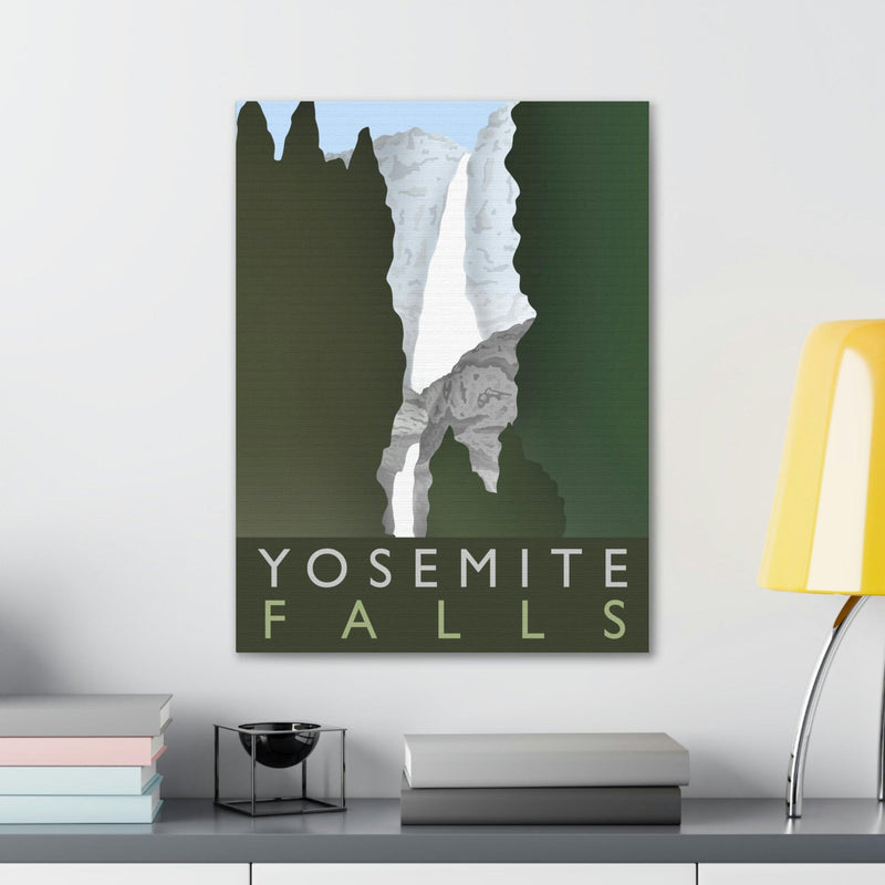 Yosemite Falls Minimalist Canvas, Canvas, Printify, Art & Wall Decor, Canvas, Hanging Hardware, Home & Living, Indoor, Laura Christine Photography & Design, laurachristinedesign.com