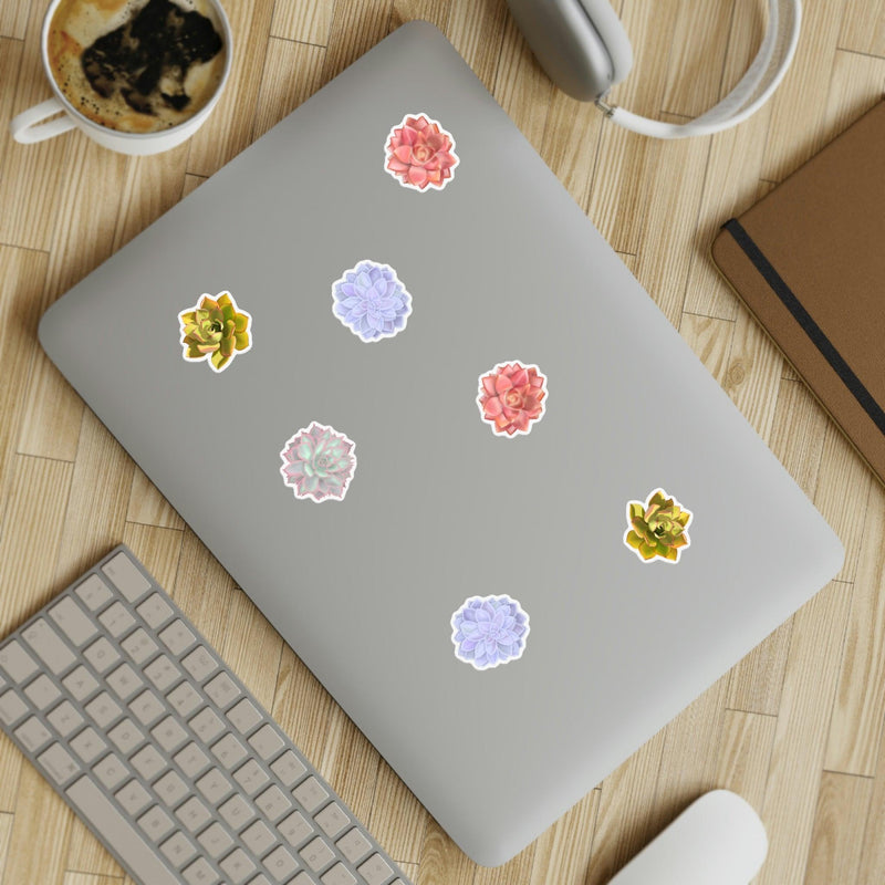 Succulent Stickers 5-Sheet Bundle, Paper products, Printify, Eco-friendly, Home & Living, Made in USA, Magnets & Stickers, Paper, Stickers, Laura Christine Photography & Design, laurachristinedesign.com