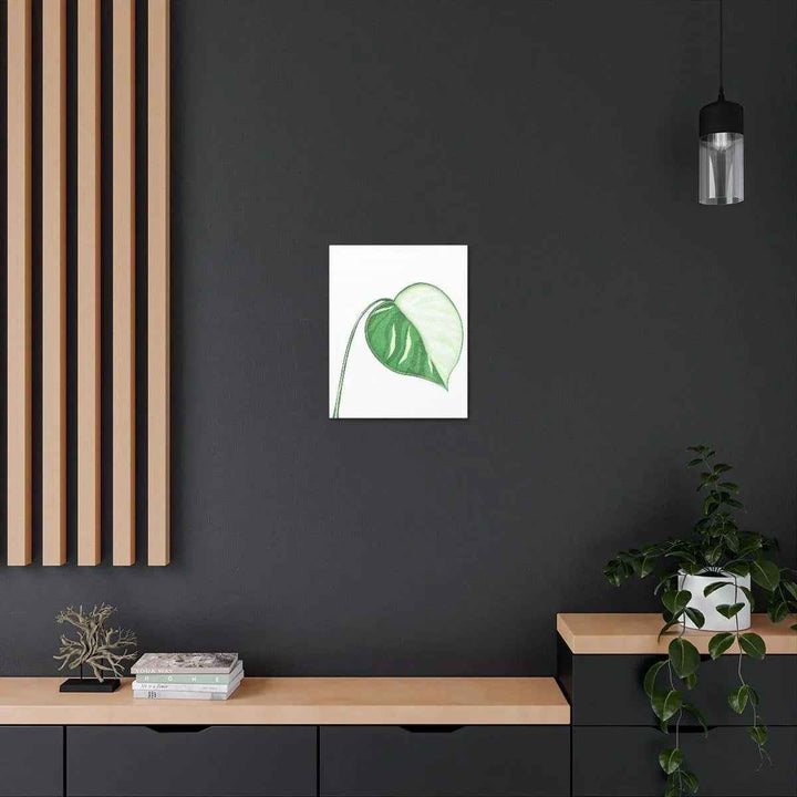 Monstera Albo Canvas | Large Tropical Leaf Artwork - Matte Finish Canvas Art Print