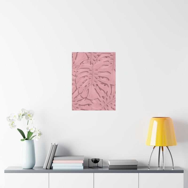 Soft Pink Monstera Print, Poster, Laura Christine Photography & Design, Back to School, Home & Living, Indoor, Matte, Paper, Posters, Valentine&