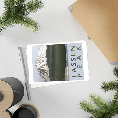 Lassen Peak Minimalist Postcard, 10-pack, Paper products, Printify, Back to School, Home & Living, Indoor, Matte, Paper, Posters, Laura Christine Photography & Design, laurachristinedesign.com