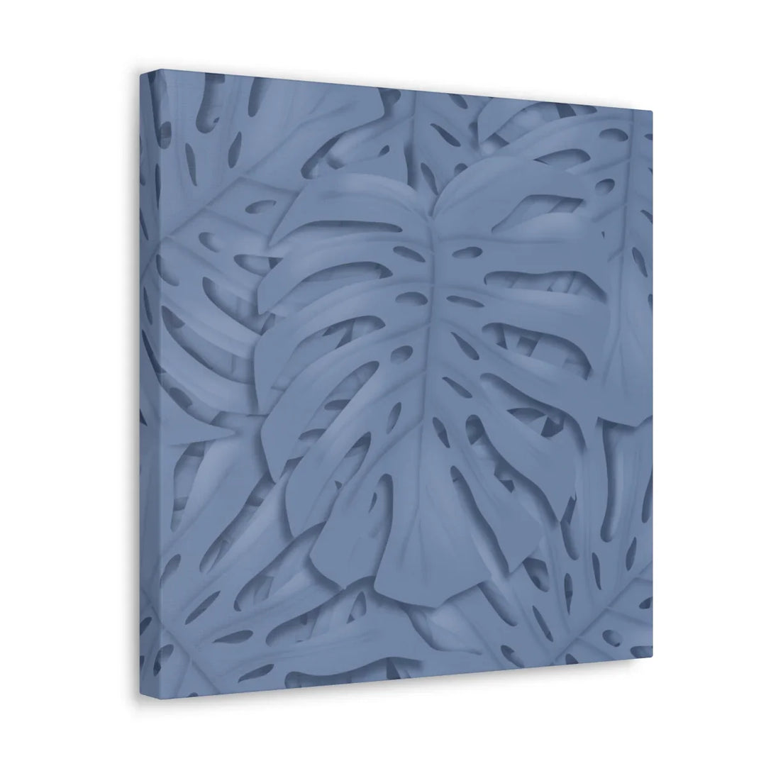 Monstera Canvas Art – Blue Monstera Print | Durable Matte Canvas Art Print